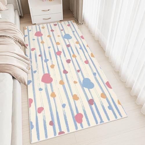 Siebe Carpet 120X180Cm Blaue Linie Moderne Flauschige Teppich,Schlafzimmer Wohnzimmer,rutschfeste Teppiche,Waschbarer,Groß Weiche Teppich,Teppich Schlafzimmer von Siebe