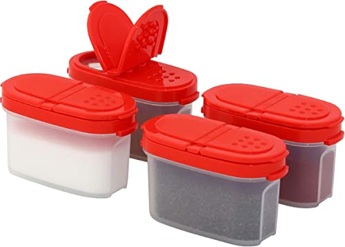 Signoraware Premium Gewürzboxen Aufbewahrungsboxen für Gewürze in groß und klein mit praktischen Streuer aus BPA-Freiem Plastik luftdichtes Vorratsdosen Set für die Küche (4er Pack klein) von SIGNORA WARE
