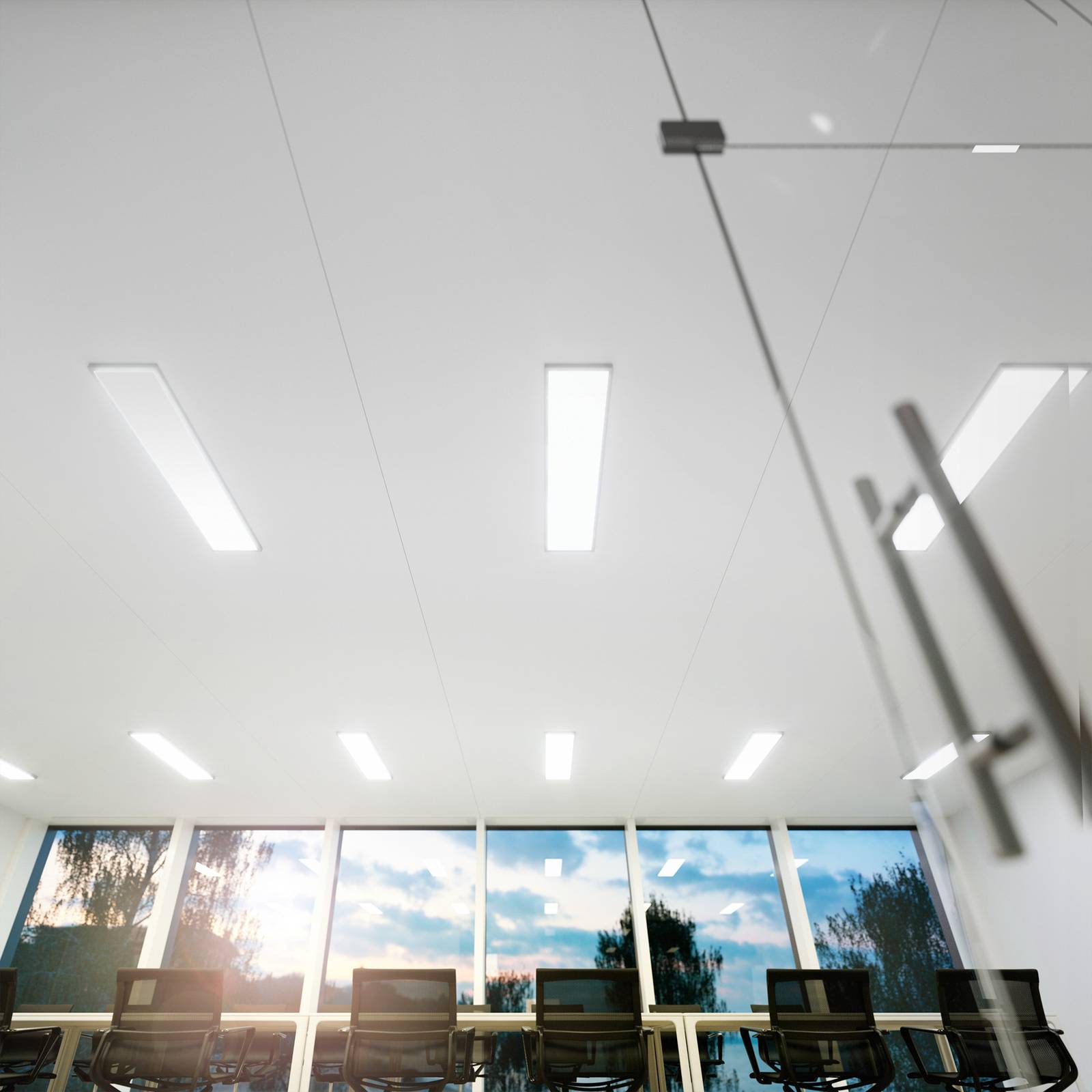 LED-Panel Fled, 4.320 lm, 120x30 cm, 90°, 3.000 K von Sigor