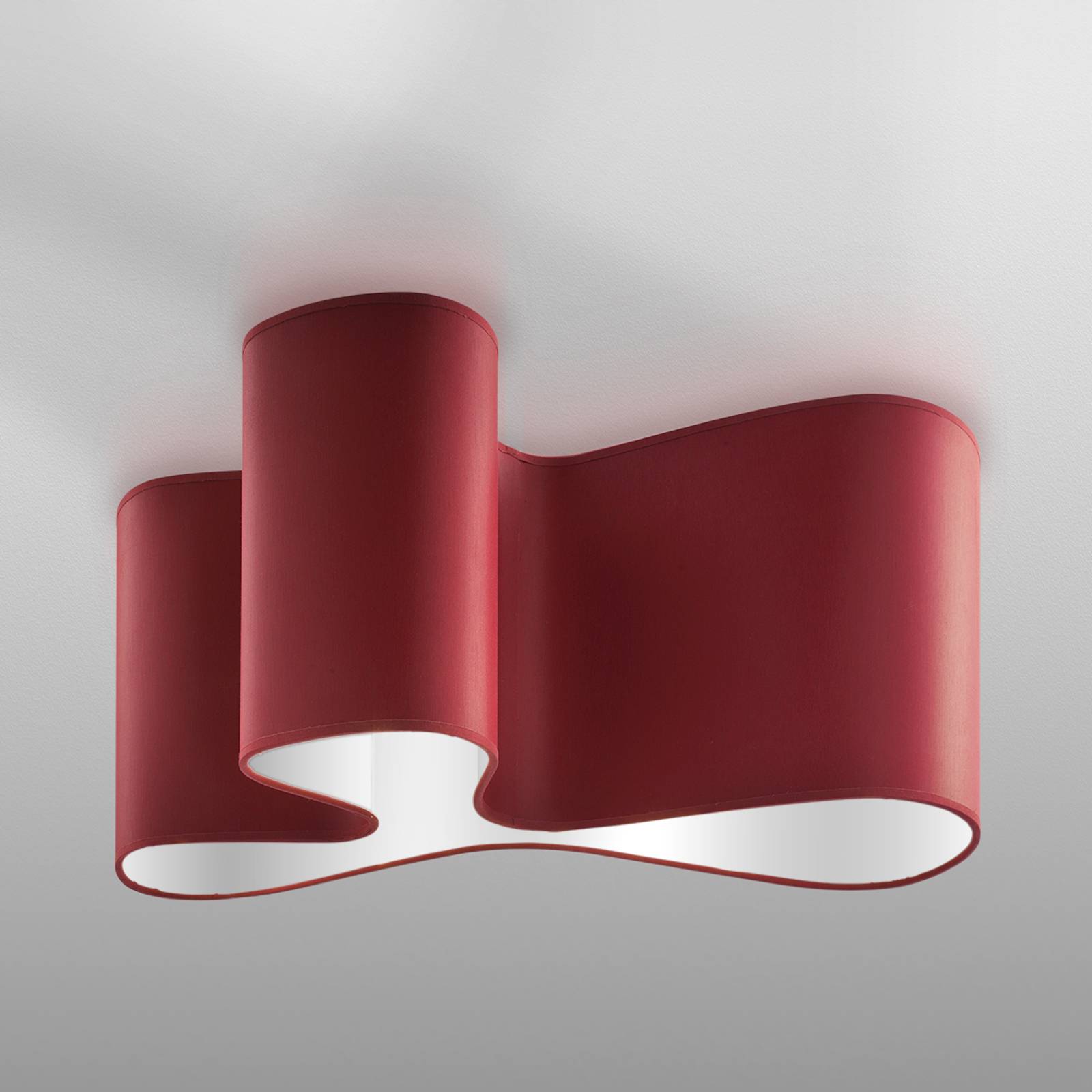 Designer-Deckenleuchte Mugello rot/weiß von Sil-Lux