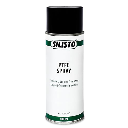 SILISTO PTFE Spray Teflonspray 400ml - Fettfreies Gleit- und Trennspray - Kettenöl Fahrrad - Kriechöl - Kontaktspray - Universalschmiermittel von Silisto