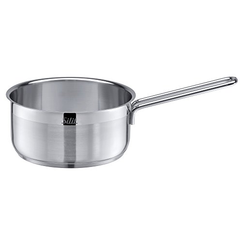 Silit Achat Stielkasserolle Induktion 16cm ohne Deckel, kleiner Topf, Kochtopf klein 1,5l, Milchtopf Induktion, Edelstahl teilmattiert, unbeschichtet, backofengeeignet von Silit