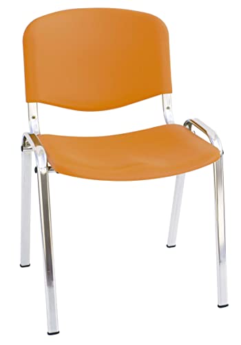 Silla Express P Vertraulicher Stuhl Iso Polypropylen, Metall, orange, 55x53x79 cm von Silla Express