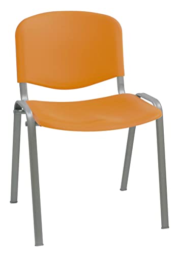 Silla Express P Vertraulicher Stuhl Iso Polypropylen, Metall, orange, 55x53x79 cm von Silla Express