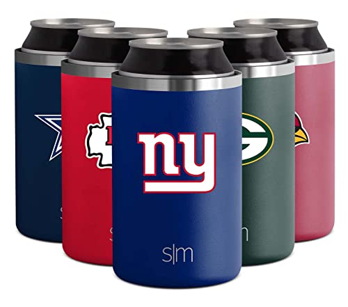 Simple Modern Offiziell lizenzierte NFL New York Giants Geschenke für Männer, Frauen, Väter, Vatertag, isolierter Ranger Dosenkühler für Standard 340 ml Dosen – Bier, Seltzer und Limonade von Simple Modern