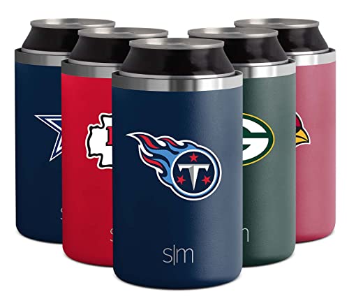 Simple Modern Offiziell lizenzierte NFL Tennessee Titans Geschenke für Männer, Frauen, Väter, Vatertag | Isolierter Ranger Dosenkühler für Standard 340 ml Dosen – Bier, Seltzer und Limonade von Simple Modern