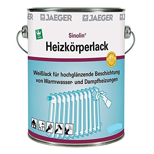 Jaeger Sinolin Heizkörperlack weiss (375 ml, weiss hochglänzend) von Jaeger