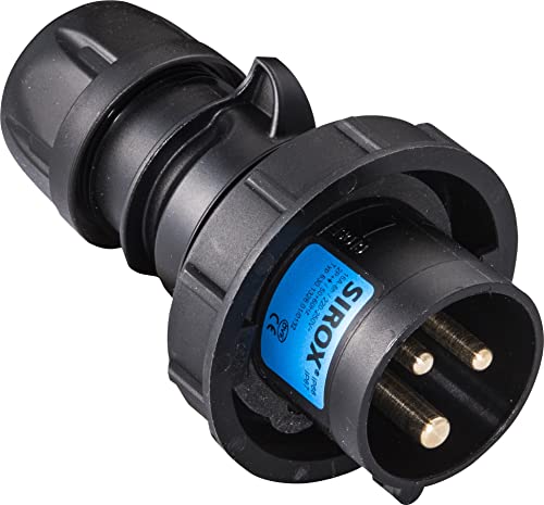 SIROX® CEE-Stecker IP 67, 3-polig, 230 V, 6 h, schwarz Stromstärke 16 A von Sirox