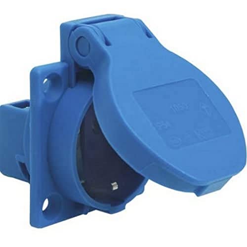 SIROX® Schutzkontakt-Einbau-Steckdosen IP 54 blau Leitungszuführung rückwärtig, Farbe blau von Sirox