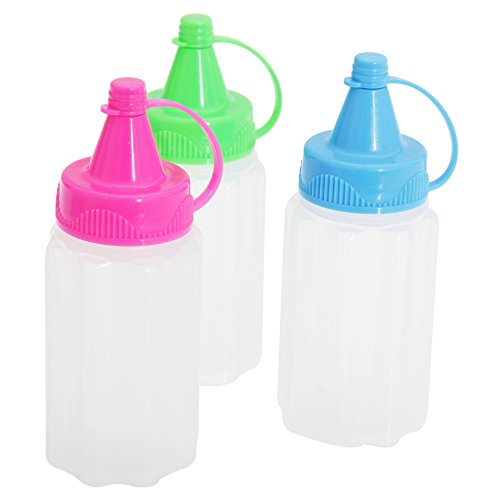 Sistema TO GO Squeezy Soßenflaschen, 35 ml, BPA-frei, sortierte Farben, 3 Stück von Sistema