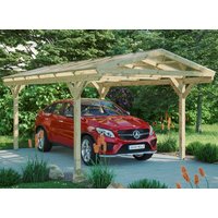 Skanholz Einzelcarport "Westerwald", Leimholz-Nordisches Fichtenholz, 326 cm, natur von Skanholz