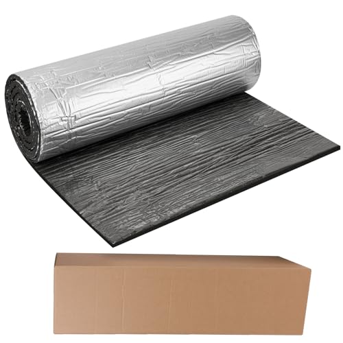 Sleeleece 200cm X 50cm X 10mm Dämmmatte Auto Schallschutzmatte Dämmung Isolierung Schallschutz selbstklebend Mattenrolle Akustikschaumstoff Feuerfest, Feuchtigkeitsfest, Wasserdicht B von Sleeleece