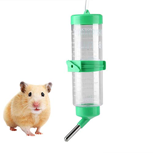 Haustier Trinkflasche Wasserspender zum Aufhängen 250ml Auto Wasserflaschen zum Aufhängen von Trinkbrunnen und Käfig, Hamster Trinkflasche für Kleintiere Nagen Chinchilla Kaninchen Ratten Frettchen von Smandy