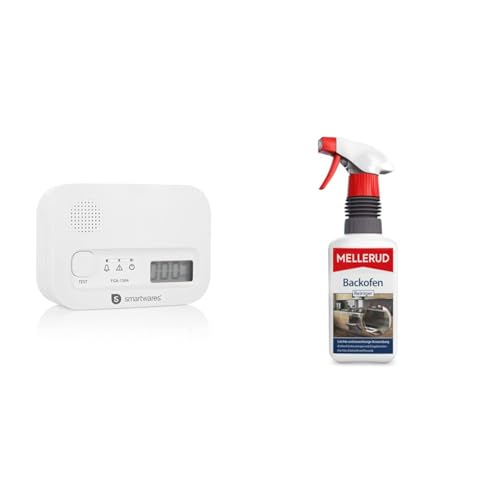 Smartwares Kohlenmonoxid melder & MELLERUD Backofen Reiniger | 1 x 0,5 l | – Effizientes Spray zur Reinigung von Eingebranntem, Fett und Verkrustungen von Smartwares