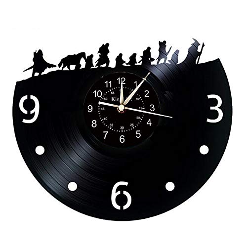 Smotly Vinyl Wanduhr, Herr der Ringe Kunst Thema Uhr hängende Dekoration, Hauptwanddekoration (Geschenk: Haken) von Smotly