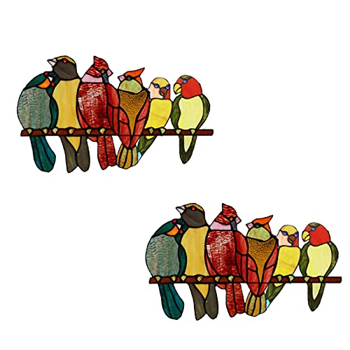 Skateboard Sticker Regenbogen Aufkleber Vögel schwere Dekoration Zweige Glas – Wandaufkleber im Fensterstil gebeizt Roller Aufkleber Schwarz (B, One Size) von Snakell