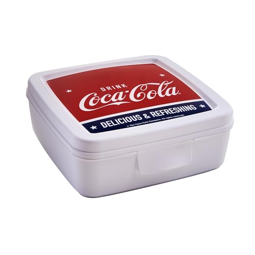 Snips, Coca-Cola Sandwich-Box, Toast-Box 14,5 x 14,5 x 5,5 cm, Coca-Cola Snack-Box Made in Italy, 0% BPA von Snips