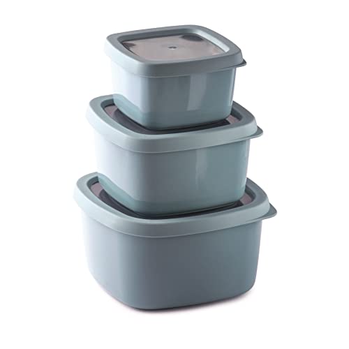 Snips Aroma Box | 3er Set luftdichte Lebensmittelbehälter | 0,5 l, 1 l, 1,5 l | 3 Frischhaltedosen mit Deckel aus Kunststoff | Hergestellt in Italien | 0% BPA von Snips