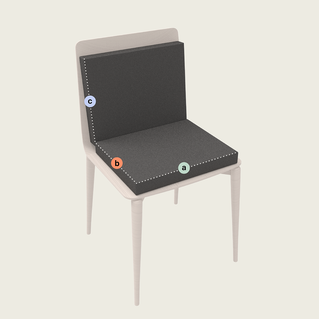 Klappbares bzw. faltbares Stuhl Polster von Snooze Project