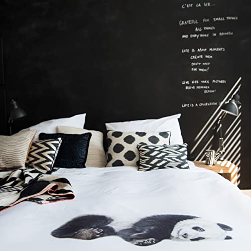 Snurk® - Kinder Bettwäsche Set, Lazy Panda Bettwäsche, 135 x 200 cm, inkl. 1 Kissenbezug 80 x 80 cm, aus 100% Bio-Baumwolle von Snurk