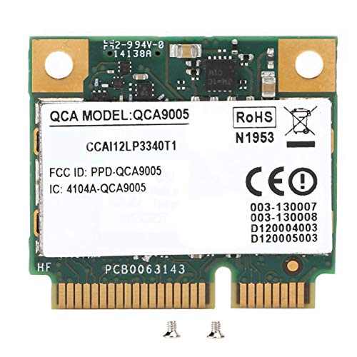 Socobeta Hohe Empfindlichkeit QCA9005 2,4 G / 300 Mbit/s Halb-Mini-Netzwerkkarte Drahtlose Netzwerkkarte Breite Kompatibilität Halb Mini-Drahtloskarte Kompatibel mit WiGig 802.11ad von Socobeta