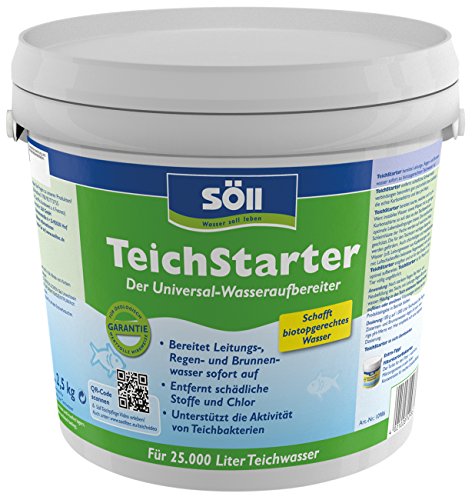 Söll 80503 TeichStarter Universal-Wasseraufbereiter für den Gartenteich 2,5 kg - wasserstabilisierendes Teichpflegemittel zur Teichwasseraufbereitung im Fischteich Koiteich Schwimmteich von Söll