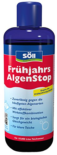 Söll 83148 FrühjahrsAlgenStop, 500 ml – Effektives Algenmittel für klare Teiche im Frühjahr/vernichtet Algen im Pflanzenteich Naturteich Schwimmteich Fischteich Koiteich von Söll