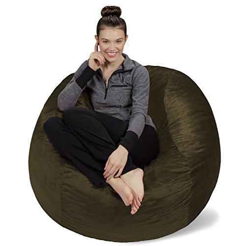 Sofa Sack XL-Das Neue Komforterlebnis Sitzsack mit Memory Schaumstoff Füllung-Perfekt zum Relaxen im Wohnzimmer oder Kinderzimmer-Samtig weicher Velour Bezug in Talismangrün von Sofa Sack