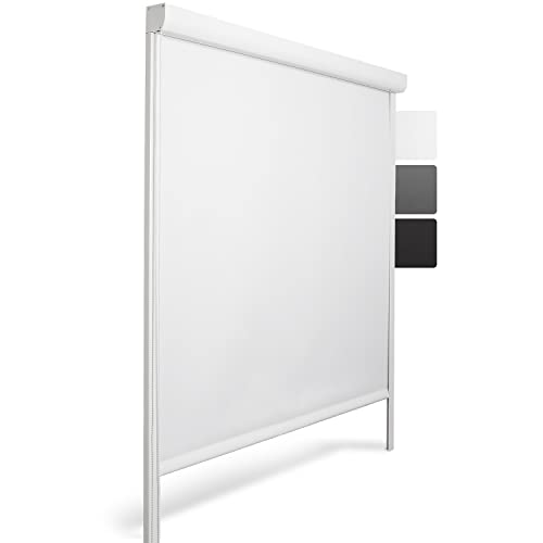 Sol Royal Kassettenrollo mit Führungsschiene SolReflect K24 60x175 cm Weiß - Blackout Thermorollo seitliche Führungsschienen - Befestigung ohne Bohren - Verdunkelungsrollo 60cm breit von Sol Royal