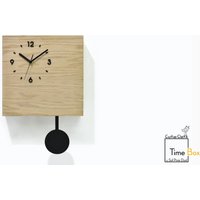 Holz Time Box Uhr - Geheimfach Naturholz Pendeluhr Stille, Nicht Tickende Analoge Moderne Wohnkultur Wandkunst von SolPixieDust