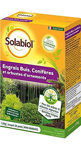 SOLABIOL ENGRAIS BUIS, CONIFERES ET ARBUSTES D ORNEMENT ETUI 1,5 KG SOCONY15 von Solabiol