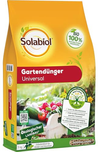 Solabiol Bio Gartendünger Universal mit Sofort- und Langzeitwirkung für Obst, Gemüse und Zierpflanzen 5 kg von Solabiol