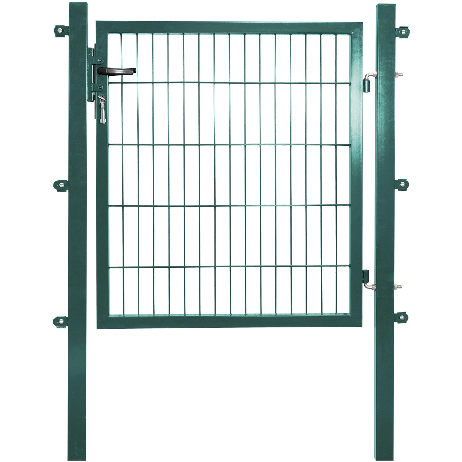 Solid Einzeltor Stahl Grün mit Füllung für Doppelstabmatte 100 cm x 100 cm von Solid