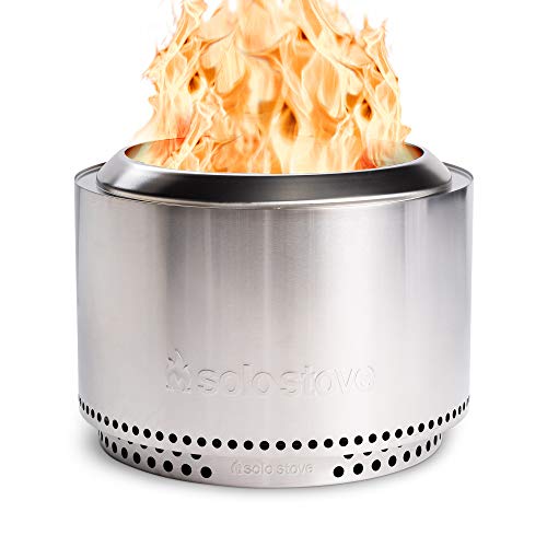Solo Stove Feuerschale Yukon 2.0 mit Standfuß | Feuerstelle für Raucharme Holzverbrennung, Herausnehmbare Auffangschale, Mobile Outdoor Feuertonne, Edelstahl, 68,5 x 50,5 cm, 18,3kg von Solo Stove