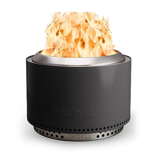 Solo Stove Feuerschale Yukon 2.0 mit Standfuß | Feuerstelle für Raucharme Holzverbrennung, Herausnehmbare Auffangschale, Mobile Outdoor Feuertonne, Edelstahl, 68,5 x 50,5 cm, 20 kg, Grau von Solo Stove