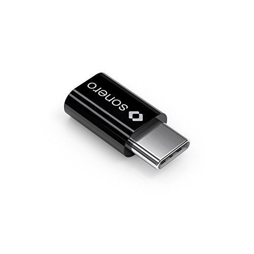 Sonero U-A111 USB-Adapter (USB-C Stecker auf Micro USB-Buchse) schwarz, X-UA111 von Sonero