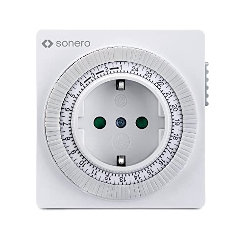 sonero Mechanische Zeitschaltuhr, IP20, 3500 Watt, weiß, 96 Segmente von Sonero
