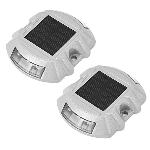 Solar Dock Licht, Solar Road Stud Lights mit 6 LED, Outdoor wasserdichte Lampen für Ground Garden Lawn Deck Pathway (2 Stück) von Sonew