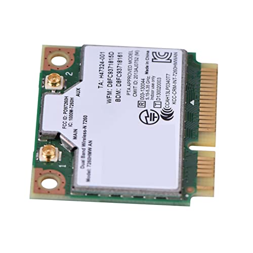 Sonew Dualband-WLAN-Karte, Kabellose Internetkarte, PCI-E 300M 4.0-Netzwerkkarte, Dongle-Adapter, für 7260AN 7260HMW von Sonew