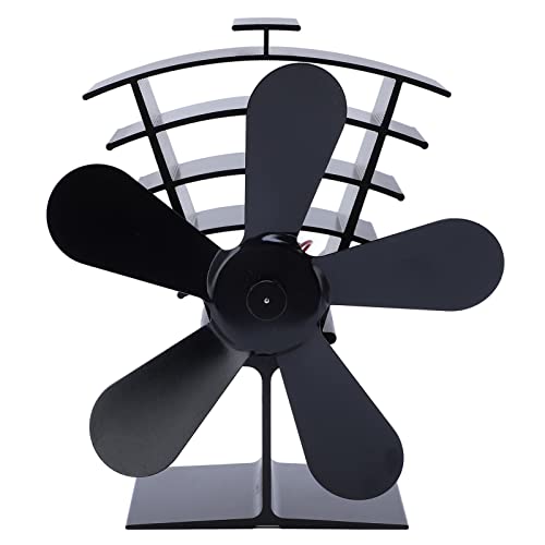 Wärmebetriebener Ofenventilator mit 5 Flügeln für Holzkohlekamine – Geräuscharm, Hochtemperaturbeständig von Sonew