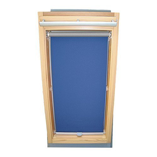 Sonnenschutz-HH Hochwertiges Abdunkelungsrollo Rollo Thermo blau für Velux DG/RG-EP VL,VG,VX 043 ALU // Verdunkelungsrollo/Verdunkelungs-Rollo/Fensterrollo von Sonnenschutz-HH