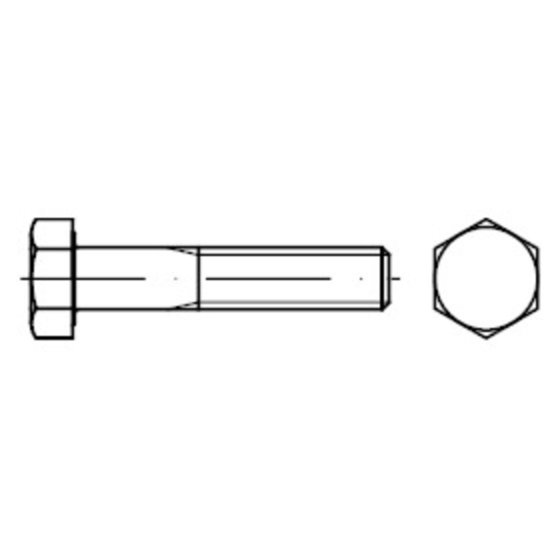 Sechskantschraube mit Schaft DIN 931 Stahl 8.8 zinklamelle M6 x 40mm von Sonstige