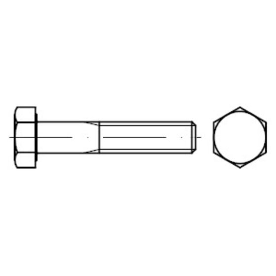 Sechskantschraube mit Schaft Feingewinde DIN 960 Stahl 8.8 M12x1,25 x 70mm von Sonstige