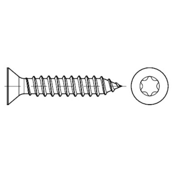 Senk-Blechschraube DIN 7982-C-T Stahl galZn 4,8x 70 von Sonstige