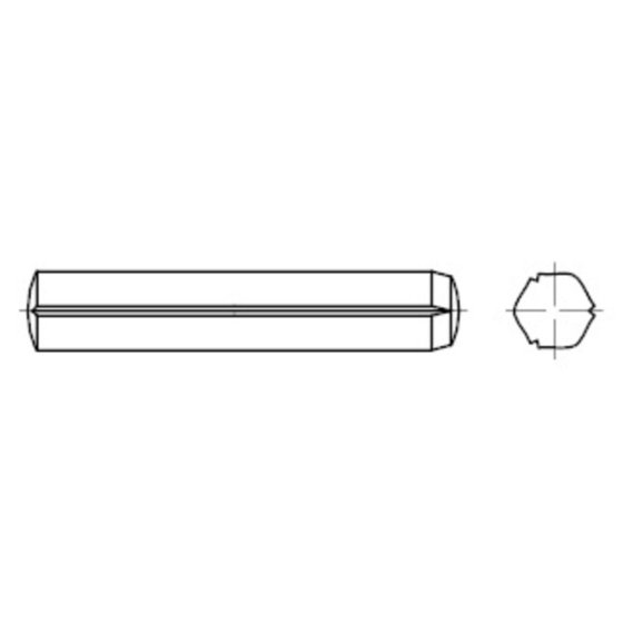 Zylinderkerbstift mit Fase DIN 1473 Stahl blank ø4 x 12mm von Sonstige