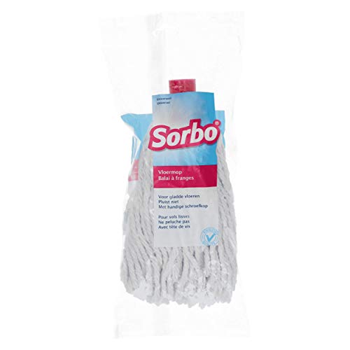 Sorbo Wischmopp-Kopf, Baumwolle, nimmt große Mengen an Wasser und Schmutz auf, einfach auswaschbar, hochwertige Viskose, ein Muss im Alltag von Sorbo
