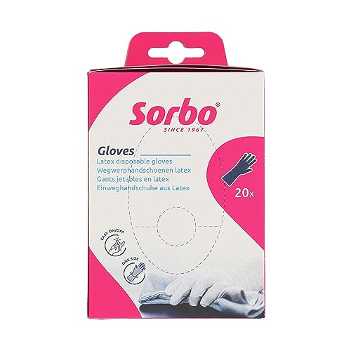 Sorbo Disposable Latex Cleaning Gloves, Pack of 2 One size fits all von Sorbo