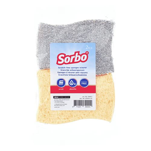 Sorbo Scouring Pads, viscose, Yellow, 11 x 7 x 4 cm von Sorbo