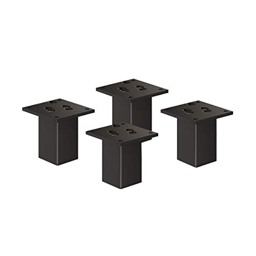 sossai® Exklusiv - Aluminium Möbelfüße | E4MF-N | 4er Set | Höhe: 100mm | Farbe: Schwarz von Sossai