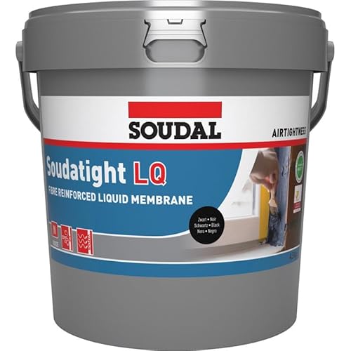 Soudatight LQ Soudatight Membrane, Luft- und Dampfdicht, 4,5 kg, Schwarz von Soudal